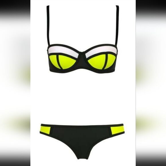 BRAND NEW WOMEN PUSH UP BRIGHT DIVING SUIT NEOPRENE BIKINI SET - Picture 11 of 12